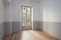 Empty room interior with tiled floor and old window Royalty Free Stock Photo