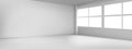 Empty room corner with large windows Royalty Free Stock Photo