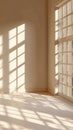 Empty Room With Large Windows and White Walls Royalty Free Stock Photo