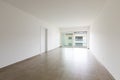 Empty room in a modern apartment with white walls, nobody in the scene Royalty Free Stock Photo