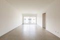 Empty room in a modern apartment with white walls, nobody in the scene Royalty Free Stock Photo