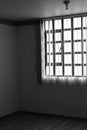 Empty room in monochrome  shadows Royalty Free Stock Photo