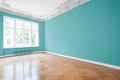 Empty room, wooden floor in new apartment Royalty Free Stock Photo