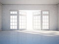 Empty room with open window Royalty Free Stock Photo