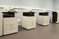 Empty room with photocopier machines