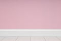 Empty room with pink wall Royalty Free Stock Photo