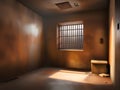 empty room of a prison interior