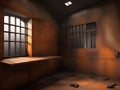 empty room of a prison interior