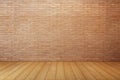 Empty room with red brick wall Royalty Free Stock Photo