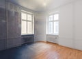 Empty room renovation concept - before and after - Royalty Free Stock Photo