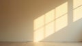 Empty room with sunlight and shadow on the wall.3d rendering Royalty Free Stock Photo