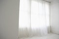 Empty Room with white curtain