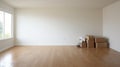 Serene Minimalism: High-quality Photography Of An Empty Living Room Royalty Free Stock Photo