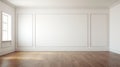 Empty Room With Hardwood Floors - 3d Rendering Stock Photo