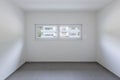 Empty room and white walls with window with a view Royalty Free Stock Photo