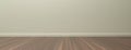 Empty room, wooden floor and painted wall. 3d illustration