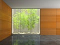 Empty room with wooden panel walls Royalty Free Stock Photo
