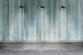 Empty room - wooden wall with lamp and laminate flooring. User for background Royalty Free Stock Photo