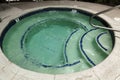 Empty Circular Spa Pool With Bubbles Outdoors Royalty Free Stock Photo