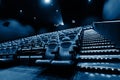 row of seats in a cinema or theater Royalty Free Stock Photo