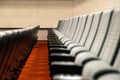 Empty rows of comfortable seats cinema or theater Royalty Free Stock Photo