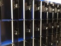 Empty Rows of Open Lockers at School