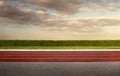 Empty running track Royalty Free Stock Photo