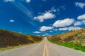 Empty rural road on a sunny day in West Virginia, the USA Royalty Free Stock Photo