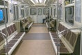 Inside the subway car