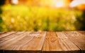 Empty rustic table in front of abstract background Royalty Free Stock Photo