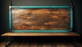 Empty rustic wooden plank on old wall, perfect home decoration generated by AI