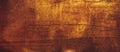 Empty rusty corrosion and oxidized background, panorama, banner. Grunge rusted metal texture Royalty Free Stock Photo