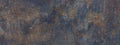 Empty rusty corrosion and oxidized background, panorama, banner. Grunge rusted metal texture Royalty Free Stock Photo