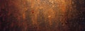 Empty rusty corrosion and oxidized background, panorama, banner. Grunge rusted metal texture Royalty Free Stock Photo