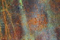 Empty rusty corrosion and oxidized backgroundr. Grunge rusted metal texture Royalty Free Stock Photo