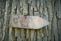 Empty rusty sign as a signpost with text space Royalty Free Stock Photo