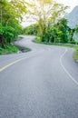 An empty S-Curved road on skyline drive. Royalty Free Stock Photo