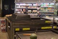 Empty Safeway store shelves show shortage of food as Coronavirus fears people to buy more