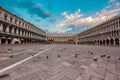Empty San Marco square, in the early morning in Venice, Italy Royalty Free Stock Photo