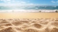 Empty sand on beach side space and summer sea side background. Product display montage.e. Royalty Free Stock Photo