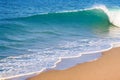 Empty Sand Beach and Soft Blue Wave on Summer Sunny Day Royalty Free Stock Photo