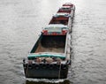 Empty sand carrier barge