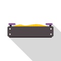 Empty sandbox with seats on white background for children playing