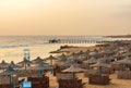 Empty Sandy Beach near Marsa Alam - Red Sea Egypt Africa Royalty Free Stock Photo