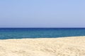 Empty sandy beach and sea, cor Royalty Free Stock Photo