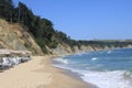 An empty beach on the Black Sea seaside at Obzor, Bulgaria