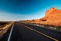 Empty scenic highway in Monument Valley Royalty Free Stock Photo