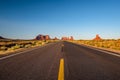 Empty scenic highway in Monument Valley Royalty Free Stock Photo