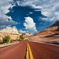 Empty scenic highway in Utah