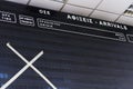 Empty schedule board at railway station in Athens